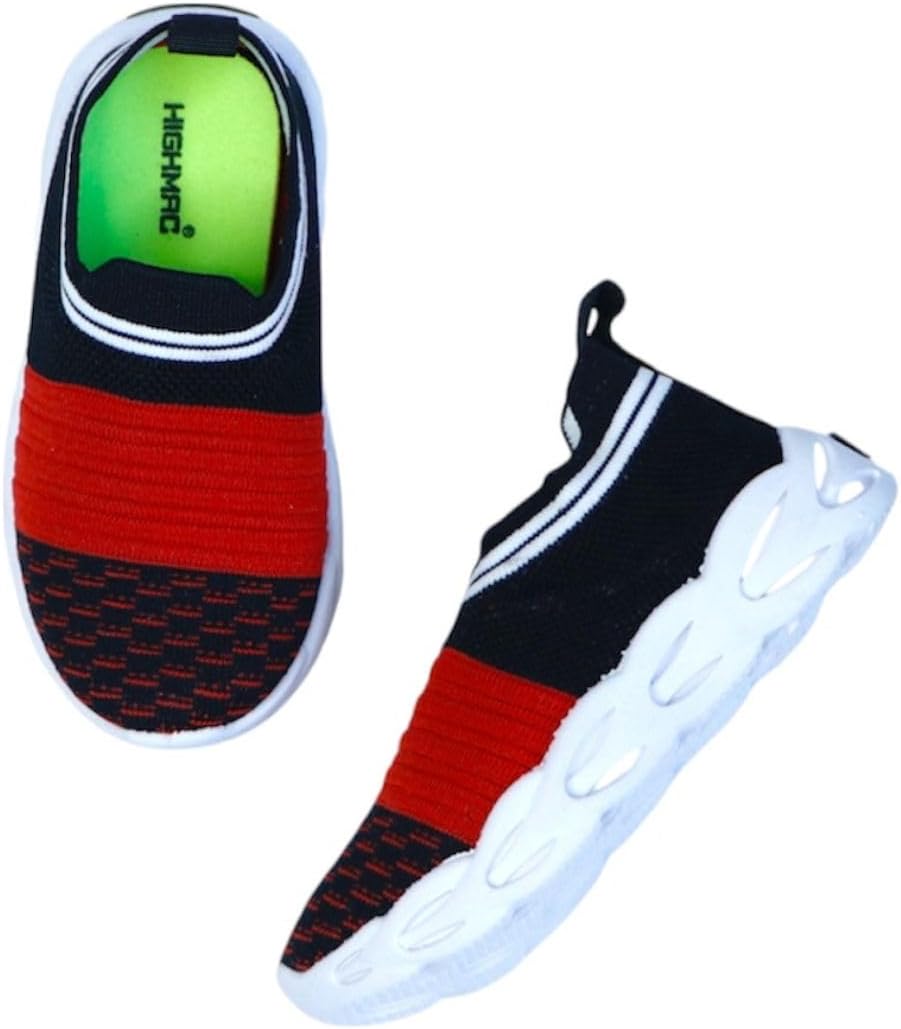 Kids Slip-On Sports Shoes for Boys & Girls | Lightweight Walking Shoes with 7mm Thick Memory Foam Insole & PVC Sole | Ages 3–6 Years