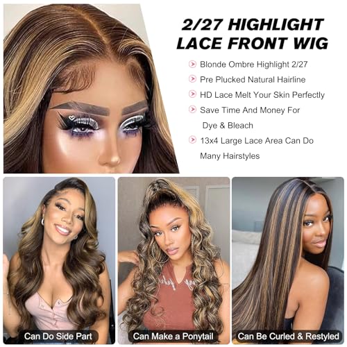 Highlight Ombre 13x4 Transparent Lace Front Wig
