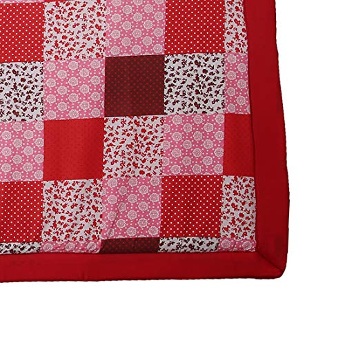 Image of CRAFT OF INDIA Printed Asian Foldable Mat (Red, Cotton, 3x6 Feet, Pack of 1)