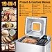 Briskind Bread Maker Machine with Ceramic Nonstick Pan, 19 Menus, 2 Pound Stainless Steel Breadmaker with Glass Touch Panel, Gluten Free, Sourdough Starter, Custom Setting, 3 Loaf Sizes & Crust Colors