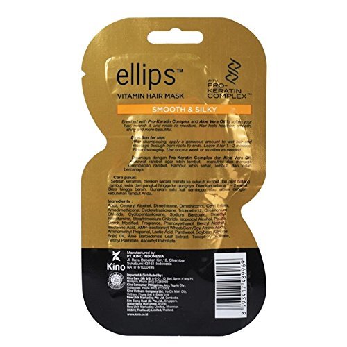 Ellips Hair Mask (Pro Keratin) - Smooth & Silky, 18 Gram (Pack of 10)