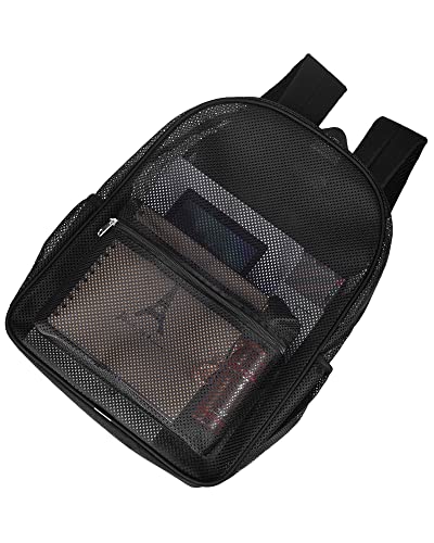 Paxiland Mesh Backpack Lightweight See Through College Student Backpack For Commuting Swimming Travel Beach Outdoor Sports #TOP6
