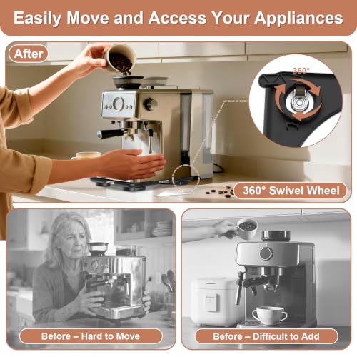 Image of Adjustable Black Appliance Slider Tray - Expandable 6 inch x 11 inch- 11 inch x 20 inch
