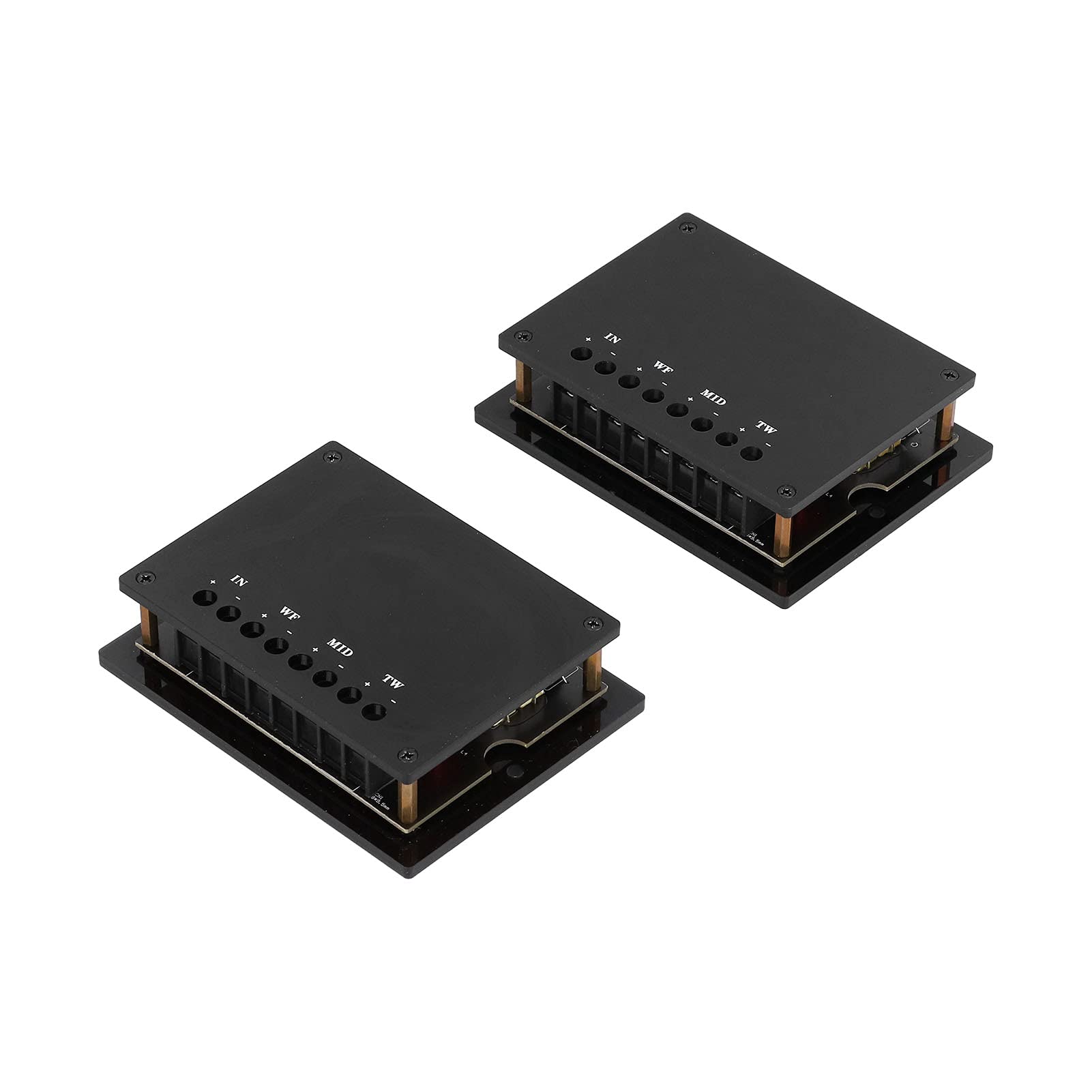 Audio Frequency Divider, Black Overcurrent Protection 3 Way Audio Filter for Automobile