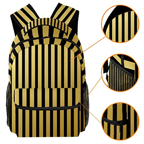 Sac à dos de voyage à rayures avec porte-bouteille ergonomique - 3