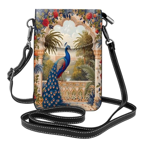 Starfish Beach Seashells Small Crossbody Bags for Women Travel Cell Phone Pouch PU Leather Shoulder Cross Body Bag