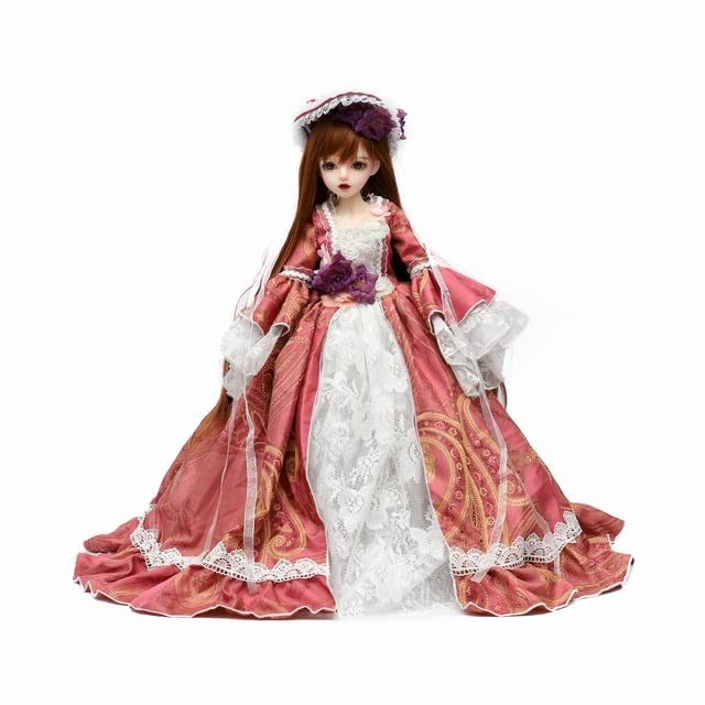 Doris KD Ԁolls 1/3 female joint moveable Ԁoll 60 cm Plastic Ԁoll (Ԁoll wig dress 1)