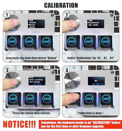 Image of SayoDevice O3C OSU Keyboard Rapid Trigger Hall Switches Magnetic Linear Switches Keyboard with Knob and Screen,Copy Paste,Shotcut,Macro Hotswap Mini Keypad. (with OSU keycaps-White)