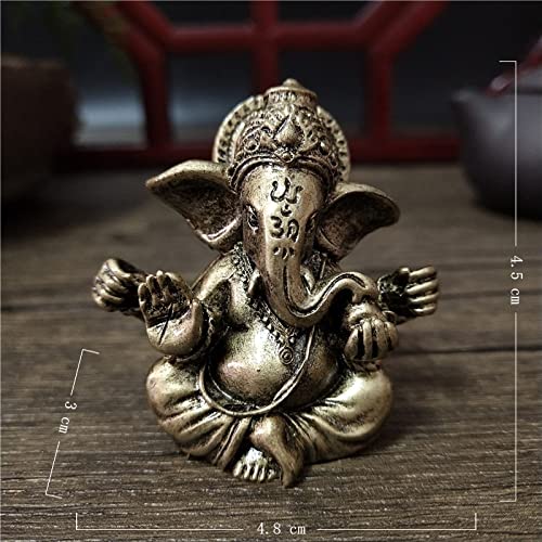 Jdon-hats Bronze Color Color Lord Ganesha Statue Bouddha Ornements Elephant Hindou Dody Sculpture Figurines Accueil Decoration Decoration Bouddha Statues (Couleur : Bronze)