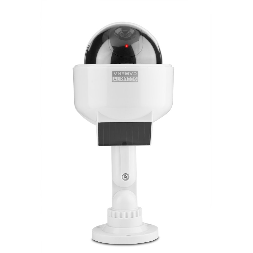 Solar Powered Dummy Camera, Dome Shape Waterproof Security Fake Camera with Flashing LED for Home/Warehouse-image-38
