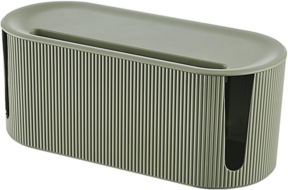 Wire Cable Storage Organizer with Lid Dustproof Wire Manager Boxes Case Supplies for School Office Tabletop Desk Decor