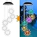 Sun Flower Solar Wind Chimes,gradening Gift for All Father,Stepdad,Grandpa,Husband,mom,Grandma,Women,Aunt,Daughter,Nana,Sister, Birthday Day,Perfect for Patio Solar Light Yard Decor for Christmas