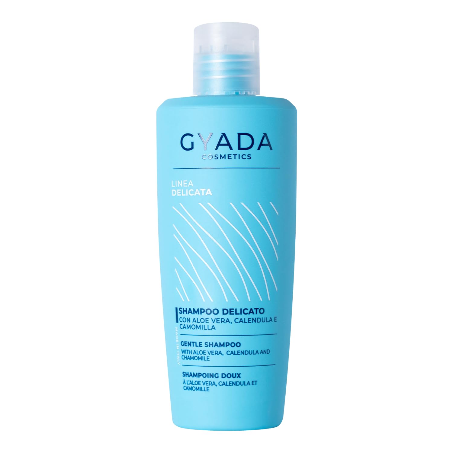 Gyada Cosmetics, Shampoo Ultradelicato, Ad Azione Lenitiva, Per Cuti Sensibili E Lavaggi Frequenti, A Base Di Aloe Vera, Camomilla E Calendula, 250Ml