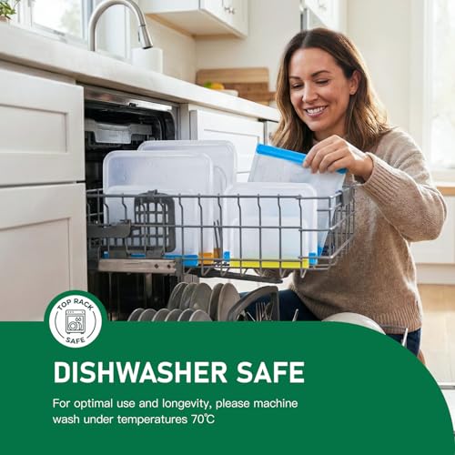 IDEATECH 20er Pack Wiederverwendbare Silikon Gefrierbeutel BPA-Freie Lebensmittel Mehrweg Aufbewahrungsbeutel zum Einfrieren Spülmaschinenfest