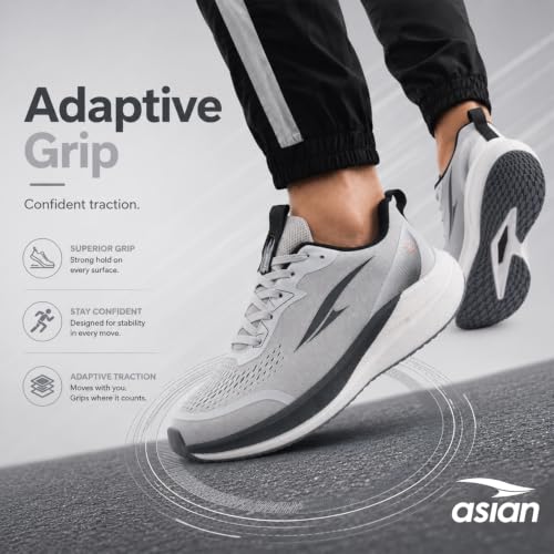 Image of ASIAN Hypercushion Carbon-13 Men's Running Shoes | Lightweight Memory Foam Shoes with Breathable Mesh Upper