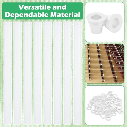 Image of 8 PCS White Plastic Rods 3 /4 Inch Round Acetal Copolymer Rods 3 /4 Inch Diameter and 12 Inch Length (POM-C) Round Plastic Rods 3 /4 White Acetal Copolymer Rods Perfect for Non-Marring Fixtures
