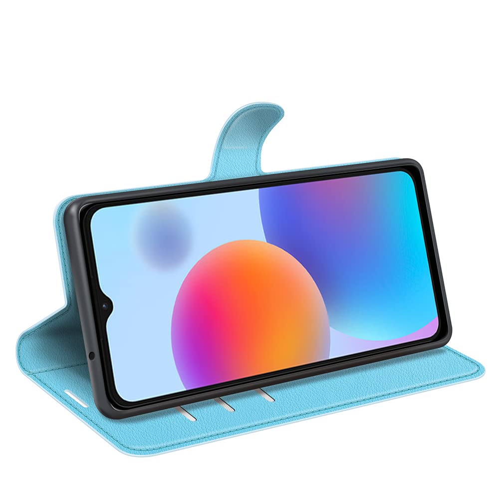 Leder Flip Case Für ZTE Blade A52 – Mit Standfunktion, Kartenfach & Magnetschnalle, Schwarz