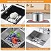 Silicone Sink Mat, 13.58'' X 11.56'' Protectors for Kitchen Sink for Folding Non-slip Sink Mat for Bottom of Farmhouse Stainless Steel Porcelain Sink(Grey,Can be Cut for Center Drain or Rear Drain)