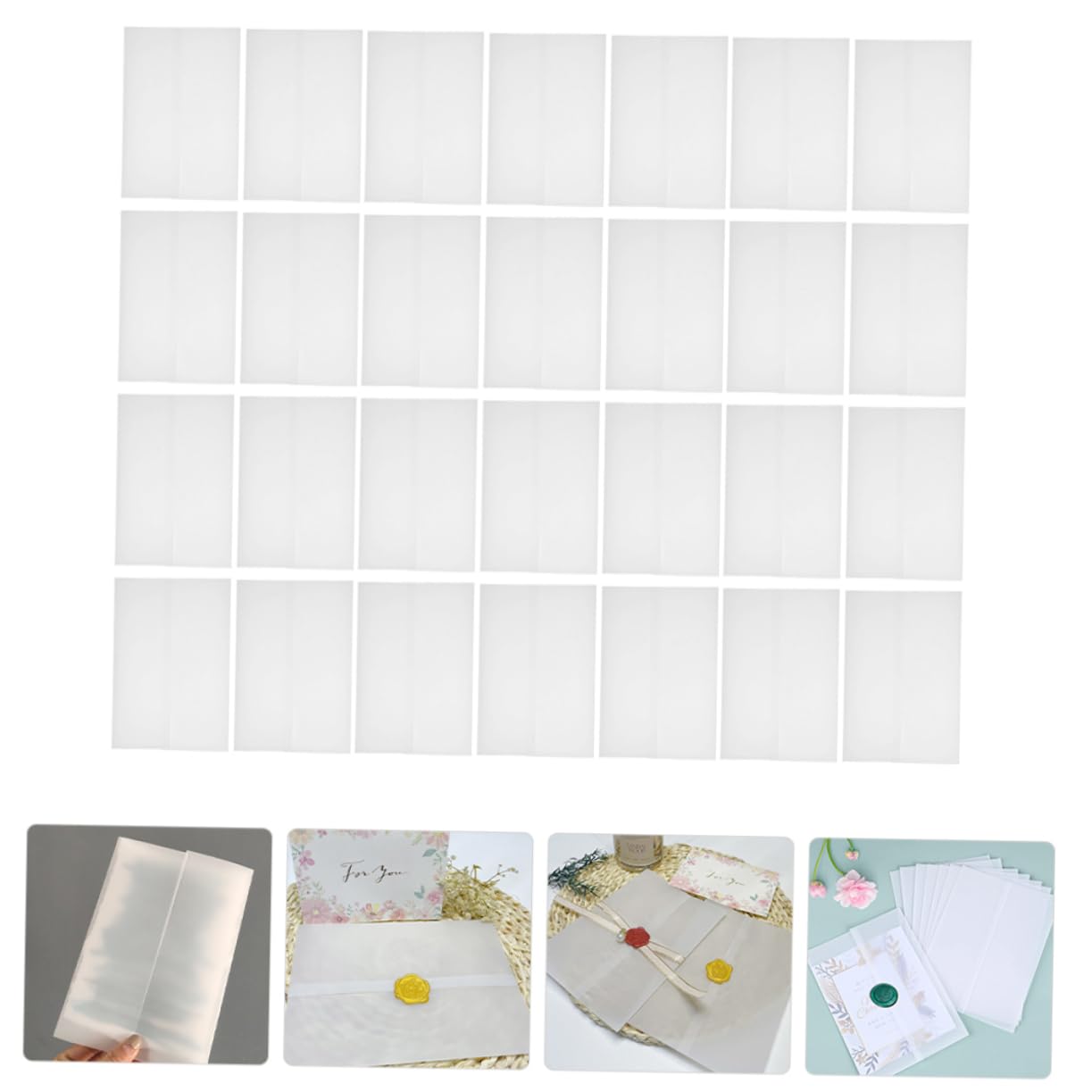 Sobres para Invitaciones de Boda Translúcidos 100 Uds de Papel