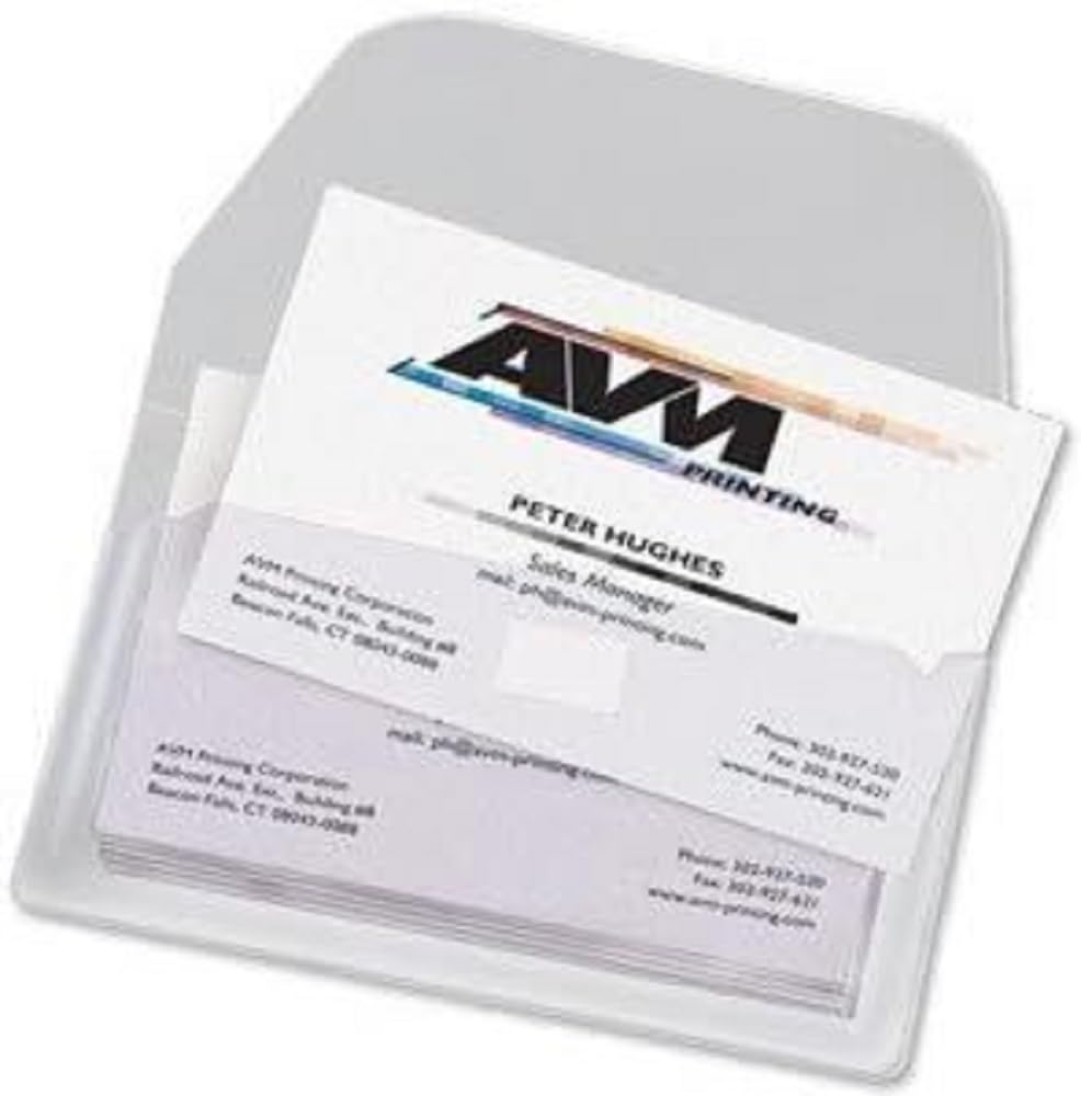 3L Business Card Pockets Polypropylene with Flap 105x60mm Ref 6825-10 [Pack of 10]