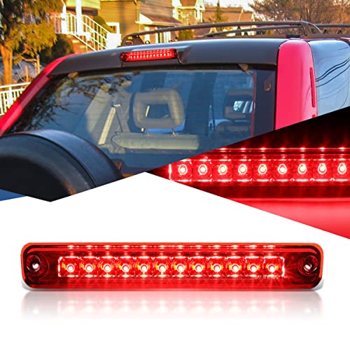 Auto Dynasty Red Housing LED 3rd Third Rear High Mount Brake Light Stop Lamp Compatible with Honda Passport Isuzu Rodeo 93-97