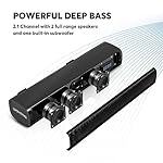 Wohome 2.1ch Small Sound Bars for TV with 6 Levels Voice Enhancement, Built-in Subwoofer, 16 Inches Bluetooth 5.3 Soundbar Speakers with Optical/AUX/USB Connection, S100 - Image 2