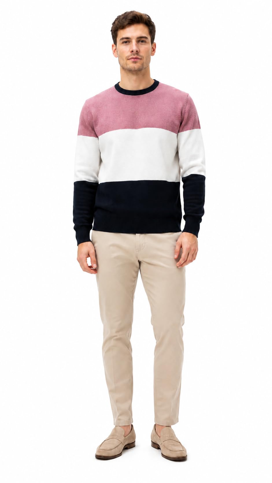 MANRA Men's Woolen Solid Crew Neck Sweater|Soft Knitted Multicolor Full Sleeve Winter Pullover|Stylish Regular Fit Warm Casual Wool Sweater for Men-picture-54
