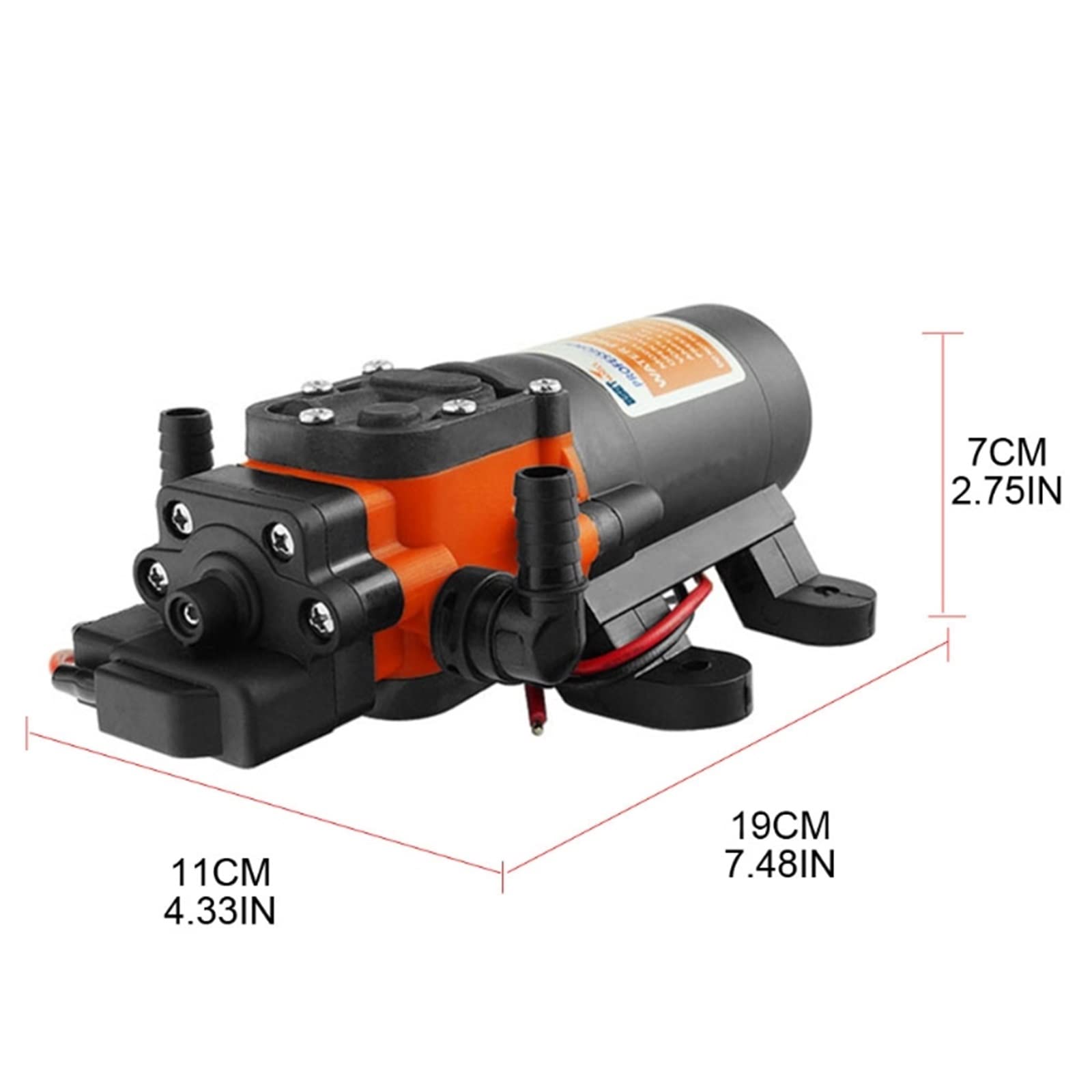 Bomba Sumergible pequeña Ajustable Bomba de Agua de diafragma Marino de 12 V Accesorios de Botes de Bote de Bote Duchas Boderas Motor de Transferencia de Agua for RV Caravana