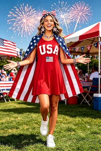 Image of Womens Sleeveless Casual Funny Patterned Holiday Dresses