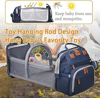 Baby Diaper Bags with Changing Station, Waterproof Diaper Bag Backpack for Moms Dads with USB Charging Port, Baby Shower Gifts, Large Capacity diaper backpack, Blue