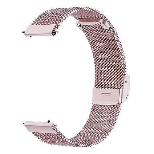 Image of ACM Watch Strap 20mm compatible with Compaq Q Watch Smartwatch | Steel Metal Adjustable Belt Chain Band