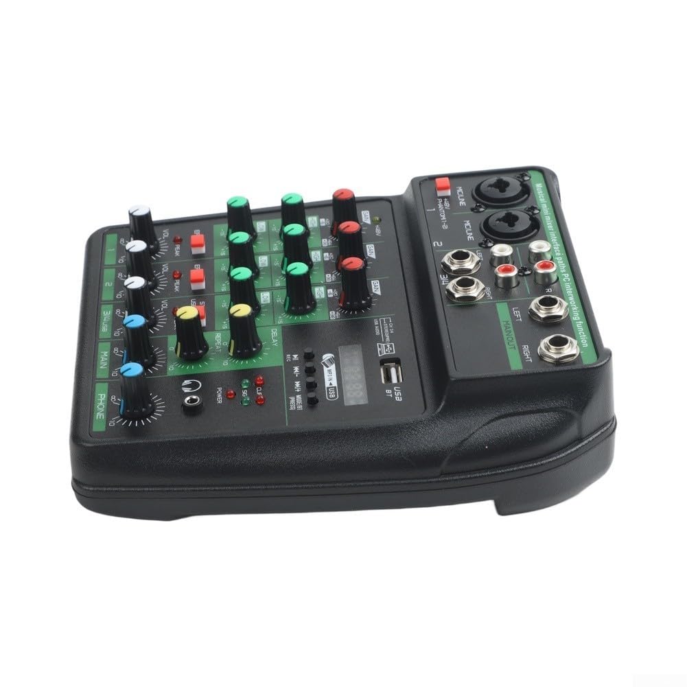 Mixer audio professionale a 4 canali XLR TRS (verde)