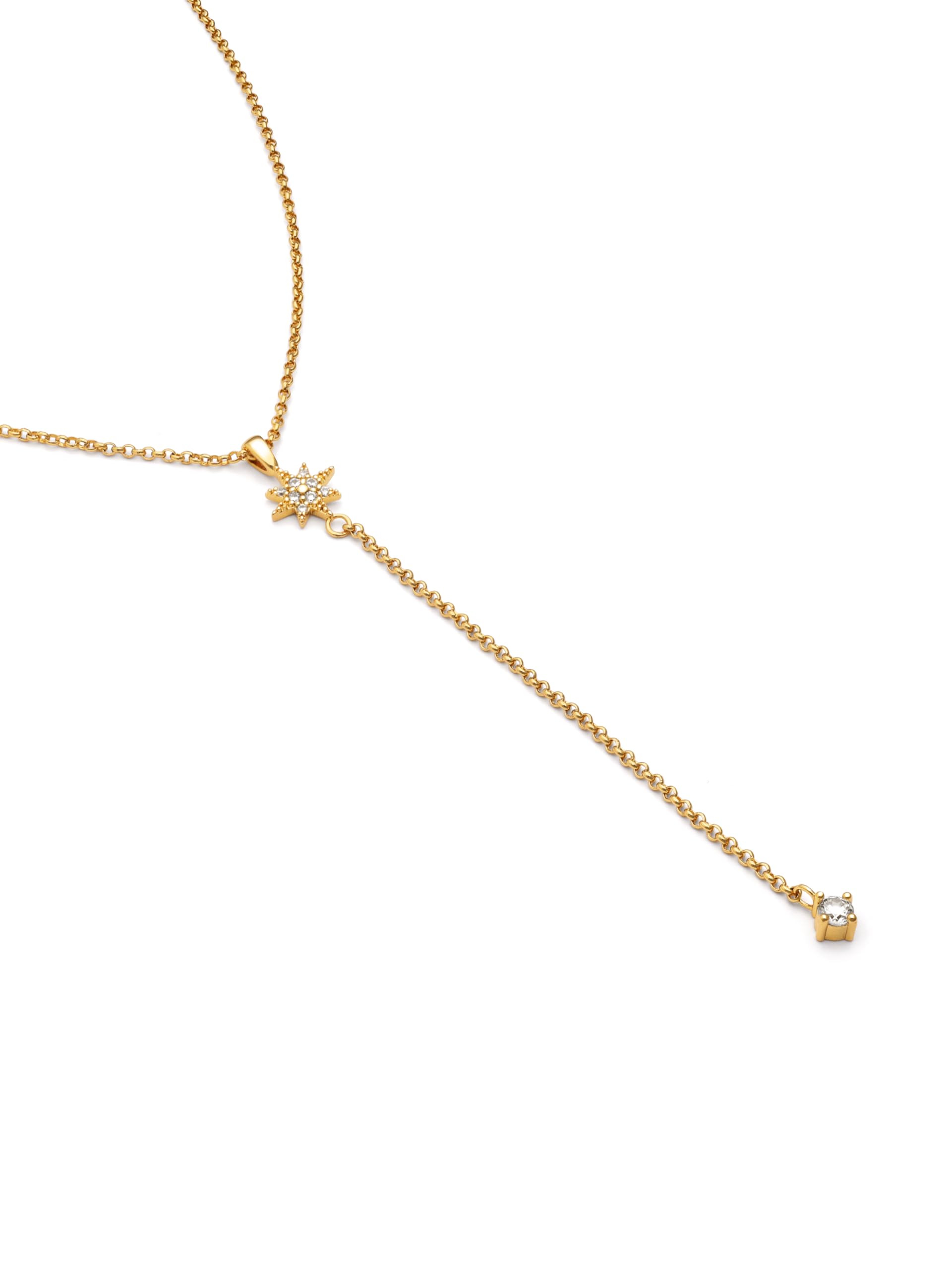 SINGULARU Collar Mujer Y Polar Star Baño Oro
