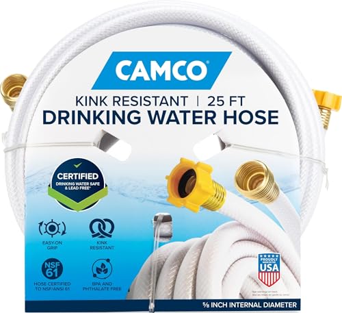 Camco TastePURE 25-Ft RV Drinking Water Hose - Made in...