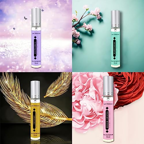 Image of La French Niche Edition Luxury Perfume Gift Set 4x10 ML | Extra Long Lasting Fragrance Scent | Euphoria | Mood Swing | Happiness | Invoke | Gift Set for Men & Women