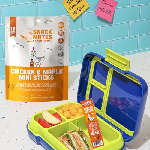 Image of New Primal Snack Mates Chicken & Maple Mini Meat Sticks, 15 Count