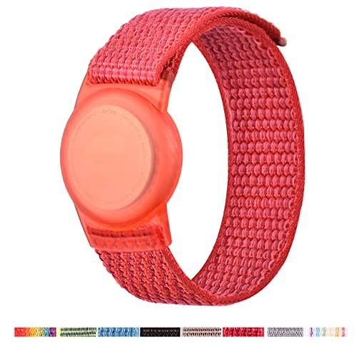 Image of Bracelet for AirTag Kids,Protective Cover for Air Tag with Nylon Wristband | Adjustable for Air Tag Bracelet,Anti Lost GPS Trackers Case Elastic Watch Band for Toddlers Girls Boys Elders