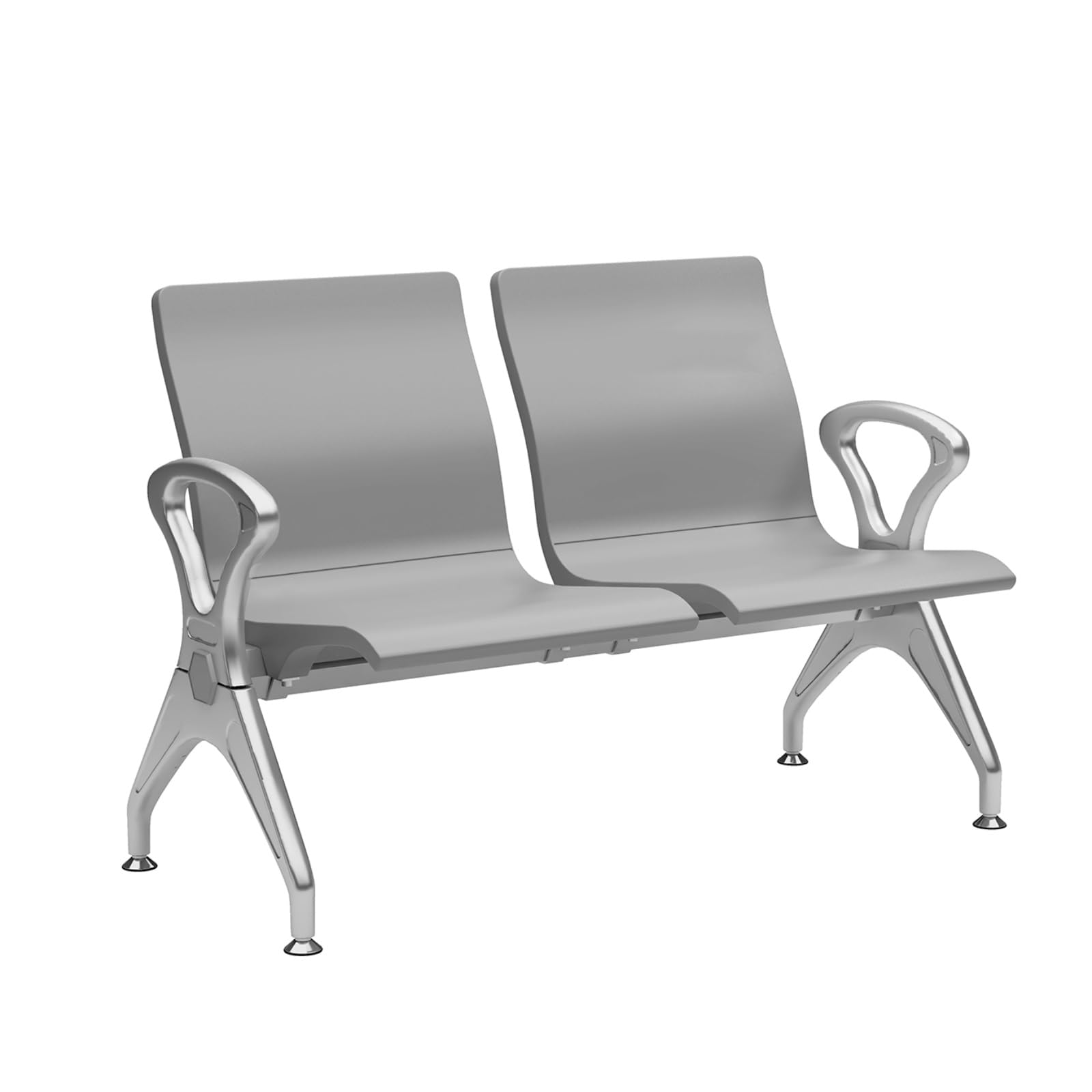 SaryEdge Ergonomic Chairs with Armrests, Airport Reception Bench, Office Lobby Seating, Conference Room Guest Chairs for s, Salons, and Banks,Grey-124cm/49in,Grey-124cm/49in
