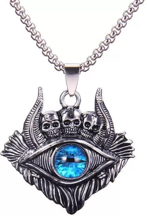MEENAZ Pendant for Men Evil Eye Dragon Black Silver chain for men Boys boyfriend gents locket Necklace for men Boy girls Women Stainless Steel neck chain lockets mens chains fashion Long Stylish 53 (B0CNZWW2H1) Amazon Price History, Amazon Price Tracker