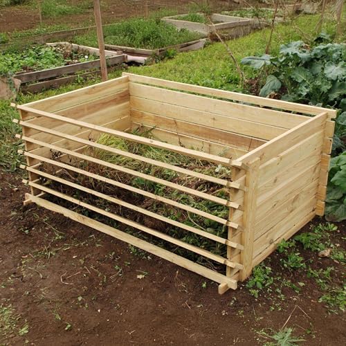 Primrose 897L Easy Load Slatted Composter Wooden Pressure Treated Compost Bin 65cm x 150cm