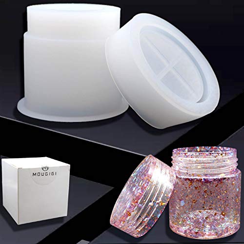 MOUGIGI Box Resin Mold, Bottle Resin Mold, Jewelry Box Molds for Resin, Storage Box Bottle Silicone Resin Molds for DIY Jewelry Container Resin Decoration