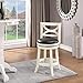 Boraam Florence Counter Height Swivel Kitchen Bar Stool - Black/Buttermilk