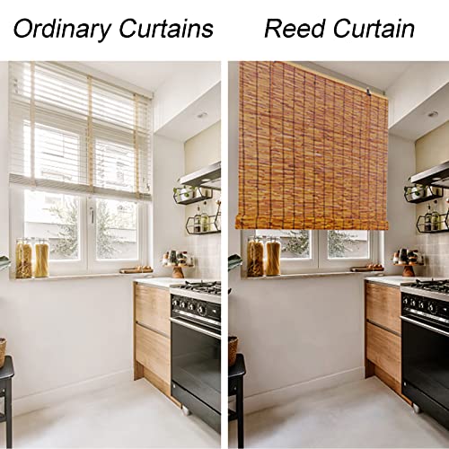 Bamboo Shades Outdoor Shades Reed Curtain Cordless Reed Blinds Patio Roman Shades Roller Shades Hand Weave Privacy Screen Easy To Install Customizable #TOP1