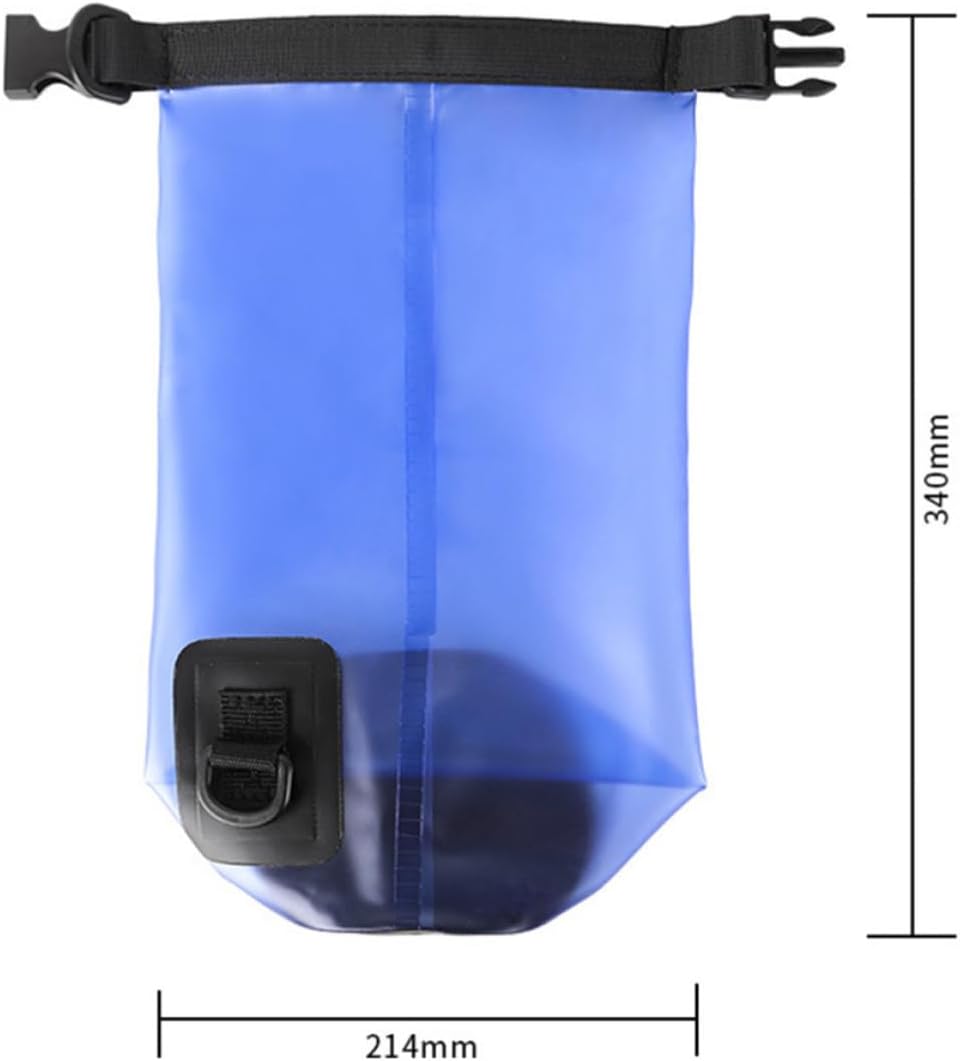 Mipcase Large Capacity Blue Waterproof Beach Storage Bag with Buckle Design, Foldable Pvc Outdoor Rafting Dry Bag for Swimming and Beach Activities