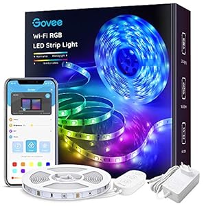 Govee WiFi LED Strip 5m, Smart RGB LED Streifen für weihnachten deko, App-steuerung, Farbwechsel, Musik Sync, funktioniert mit Alexa und Google Assistant weihnachten deko innen