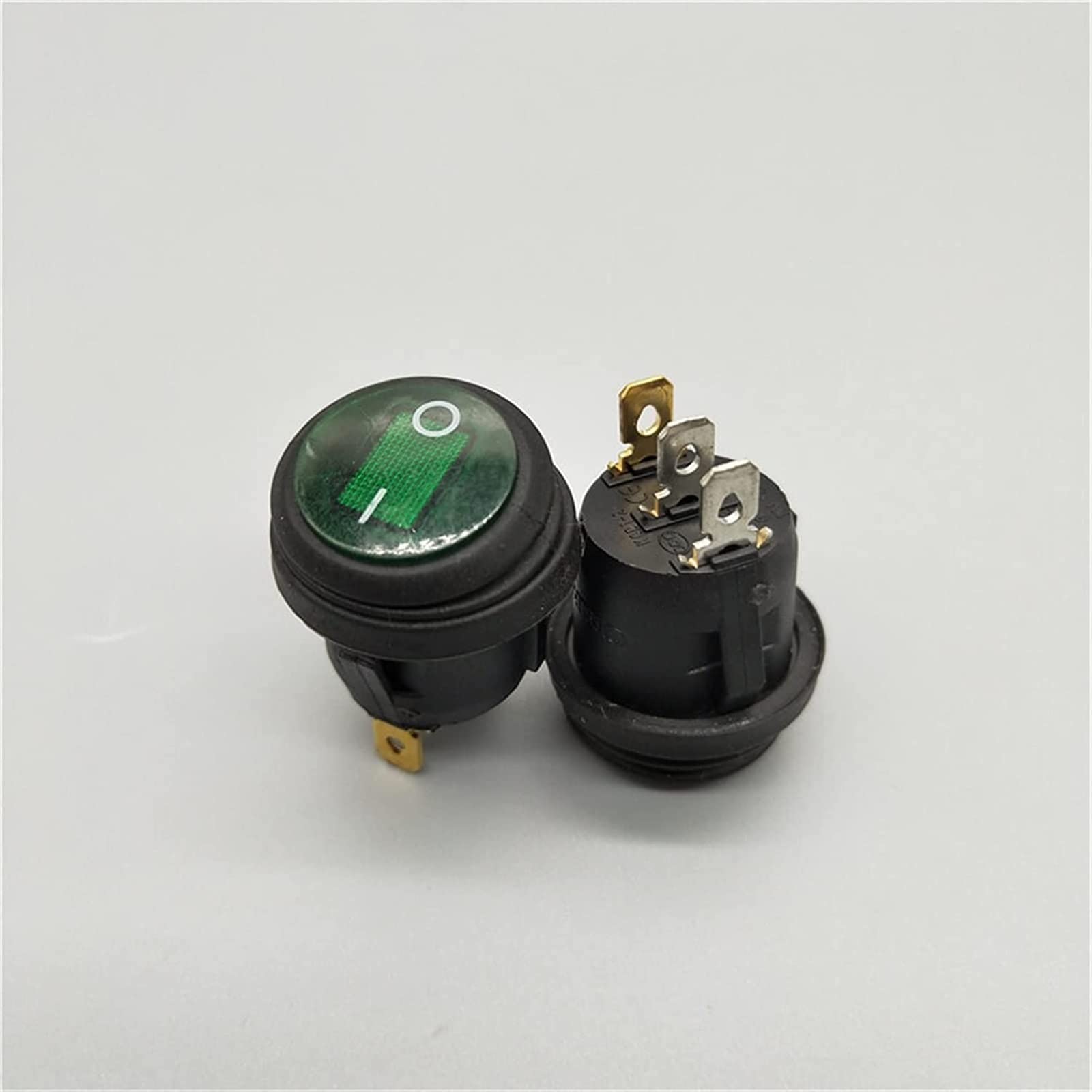 Interrupteur KCD1-105N rond vert 220V étanche SPST pour bateau