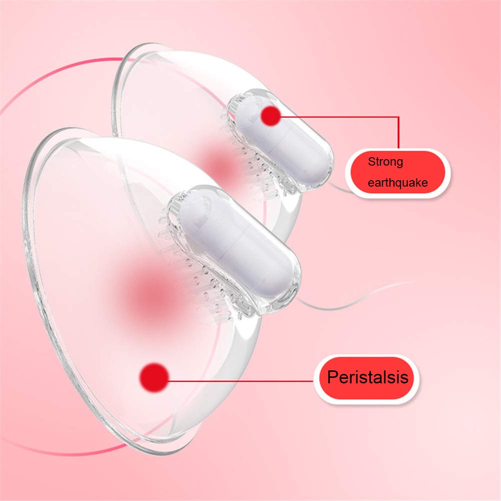 Vibromasseur 10 Modes Sucker de Mamelon Vibrantes,Sex Toys pour Femme Appareil de Massage Pompe Stimulateur de Poitrine Adulte pour Couple/Femme/Homme,Clear,B