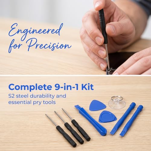 Image of Spudger Pry Tool Kit 9 Piece Opening Tool, Plastic & Metal Spudger Tool Kit, Ultimate Prying & Open Tool for iPhone, Laptop, iPad, Cell Phone, MacBook, Tablet, Computer, Electronics Repair