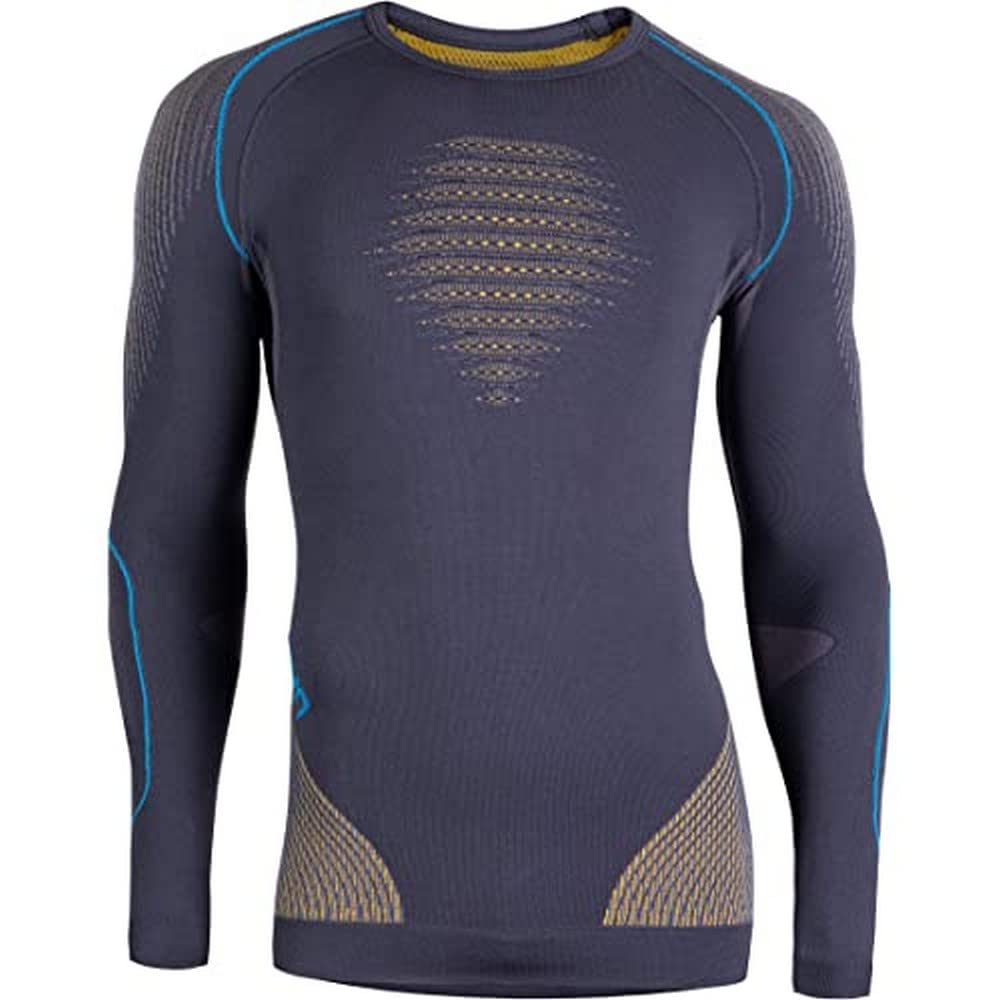 UYN U100006 EVOLUTYON UW LG_SL. T-Shirt Men's Coal/Gold/Atlantic XXL