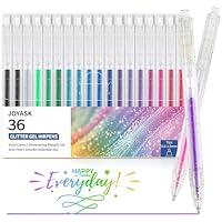 36-Pack Joyask Vibrant Retractable Glitter Gel Pens